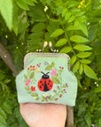 Ladybug Embroidered Coin Purse