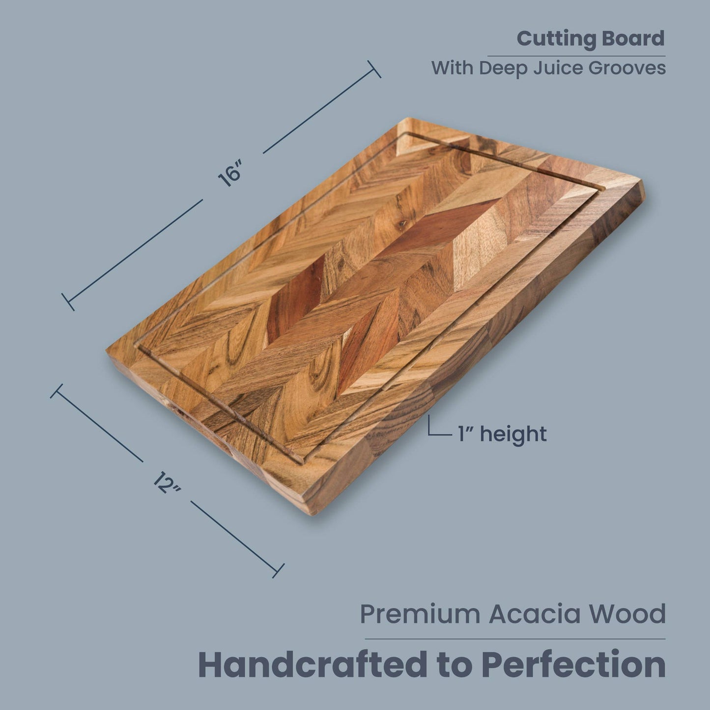 Handmade Indian Acacia Wood Large Thick Chopping Board