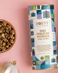 Dubai Chocolate-Inspired Salted Caramel Popcorn with Pistachios – Gift Cylinder