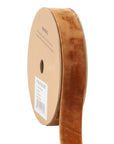1" Reversible Classic Velvet Ribbon | Cognac | 10 Yard Roll
