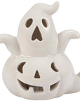 Lighted Ghost Pumpkin Figurine