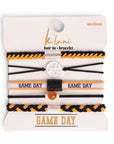 "Game Day" Black/Gold Hair Tie Bracelet