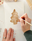 Gingerbread paintable watercolor notecard set