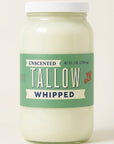 Unscented Whipped Tallow – All-Natural Moisturizer | Pure Beef Tallow Cream for Face & Body |Lady May Handmade, Preservative-Free Skincare