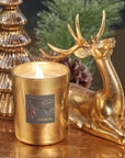 Luxury Siberian Fir wood wick candle with festive fragrance, perfect for gifting
