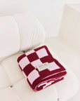 The Teddy Throw - 100% Recycled - Pink Check - FW25