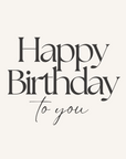 Happy Birthday