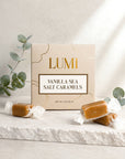 Vanilla Sea Salt Caramels – Beige Box, 2 oz