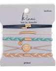 "Protect" Beachy Blues and Sands with Whale Charm Hair Tie Bracelets