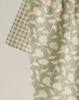Sage Blossom Luxe Kitchen Geometry Towel