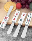 4-Piece Mahjong Resin Cheese Spreader