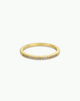 Gold Rings - Half Pave - White CZ