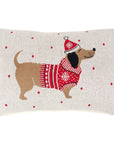 Winter Dachshund Pillow