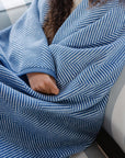 Harborview Herringbone Cornflower Blanket
