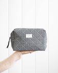 Sugar Paper Cosmetic Pouch | Quilted Gingham Makeup & Travel Bag