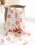 Plumeria Print Hawaiian Themed Organic Swaddle
