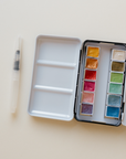 12 color travel metallic watercolor paint palette