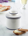The Original Butter Bell® Crock - Le Bistro Blue Trim