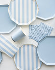 Sky Blue Cabana Stripe Guest Towels