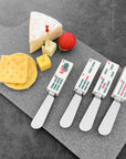 4-Piece Mahjong Bamboo Charm Resin Cheese Spreader