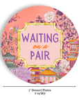 Mahjong Appetizer Plates “Waiting on a Pair” 7" Paper Plates