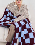 The Teddy Throw - 100% Recycled - Blue Check - FW25