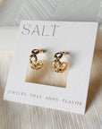 CRISS-CROSS HOOP EARRINGS | 18k gold | stud post hoops