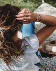"Bloom" Maroon and Pink with Pressed Flowers Hair Tie Bracelets