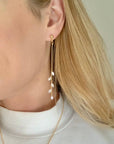 GRACIE DANGLES | gold | dainty vine earrings