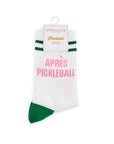 “APRÈS PICKLEBALL” Sport Socks – White