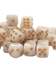 Pearl Drop - White w/ Gold - SOLD INDIVIDUALLY