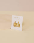 Small Ripple Gold Hoop Earrings