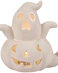Lighted Ghost Pumpkin Figurine