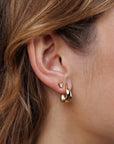 Small Ripple Gold Hoop Earrings