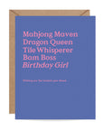 Mahjong Birthday Card