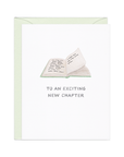 New Chapter — Book Pun Congrats / Grad / Retirement Card