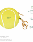 Tennis Ball Keychain Bag Charm Sports Coin Purse Pouch