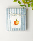 Orange pumpkin autumn mini enclosure notecard