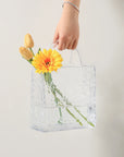 Glass Purse Vase - Geometric