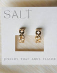 CRISS-CROSS HOOP EARRINGS | 18k gold | stud post hoops