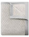 Harborview Herringbone Light Grey Blanket