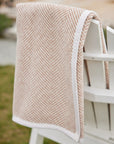 Harborview Herringbone Tan Blanket