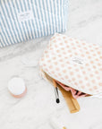 Small Cosmetic Pouch, Rose Polka Dot