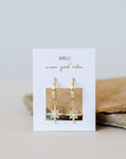 Celestial - Starburst Mini Hoop - Gold Earrings
