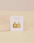 Small Ripple Gold Hoop Earrings