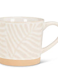 Tropical Leaf Mug-Ecru