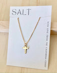 SIMPLE CROSS NECKLACE | dainty gold cross necklace