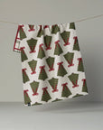 Ribbon Pines - Geometry LUXE Double-Sided Kitchen Tea Towel - Holiday 2026