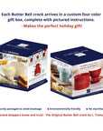 The Original Butter Bell® Crock - Le Bistro Blue Trim