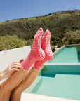 Pilates Girl Bow Grip Socks in Pink